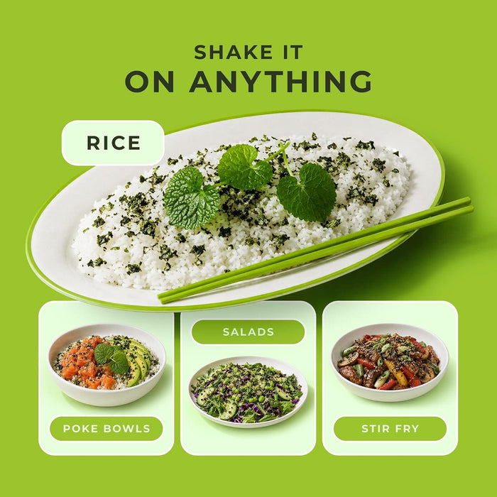 Snackathon Wasabi Furikake Rice Seasoning, 1.76 oz Jar, Real Wasabi Leaves | Sharp & Umami Wasabi Flavor, Japanese Furikake Toppings For Fried Rice, Ramen, Onigiri Rice Balls & More East and Else