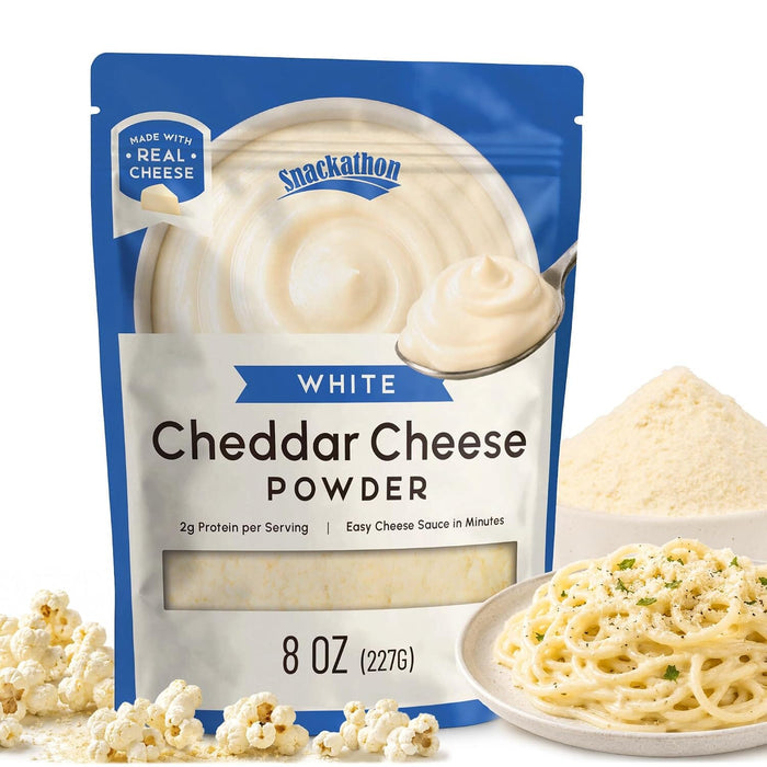 Snackathon White Cheddar Cheese Powder, Made with Real Cheese Snackathon White Cheddar 8 Ounce