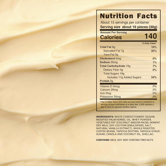 Snackathon White Chocolatey Covered Espresso Beans, Resealable Snack Pack Snackathon