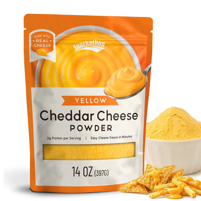 Snackathon Yellow Cheddar Cheese Powder, Made with Real Cheese Snackathon Yellow Cheddar 14 Ounce