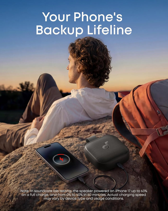 ลำโพงพกพา Soundcore Boom Go 3i จิ๋วแต่ทรงพลัง 15W พร้อม BassUp 2.0 เบสแน่นสะใจ กันน้ำ IP68 แบตอึด 24 ชม. และใช้เป็น Power Bank ชาร์จมือถือได้