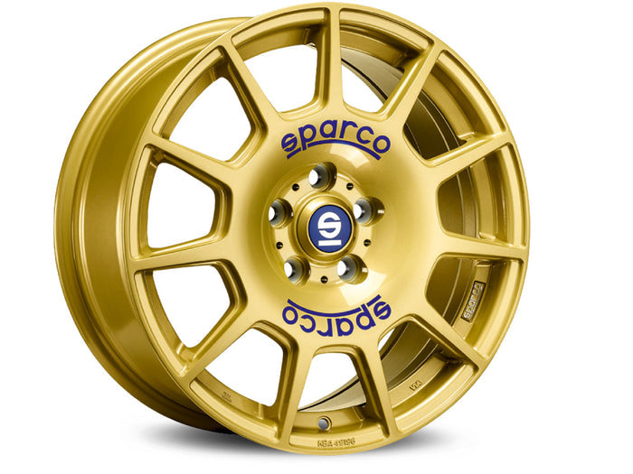 Sparco Terra Race Gold + Blue Lettering