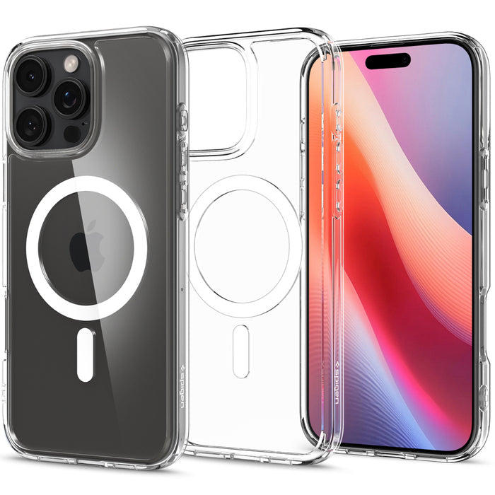 เคสกันกระแทก Spigen Crystal Hybrid Magfit สำหรับ iPhone 16 Pro Max สี White