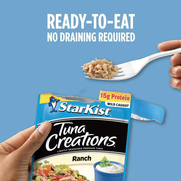 Starkist Tuna Creations Variety Pack, 6 Flavors, 1 Pouch of Each Flavor, 6 Pouches Total Snackathon