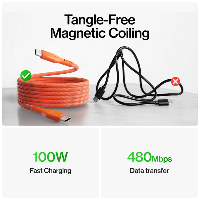 สายชาร์จแม่เหล็ก Statik MagStack Pro USB-C 100W ไม่พันกัน ชาร์จไว แข็งแรง พกง่าย เหมาะทุกไลฟ์สไตล์