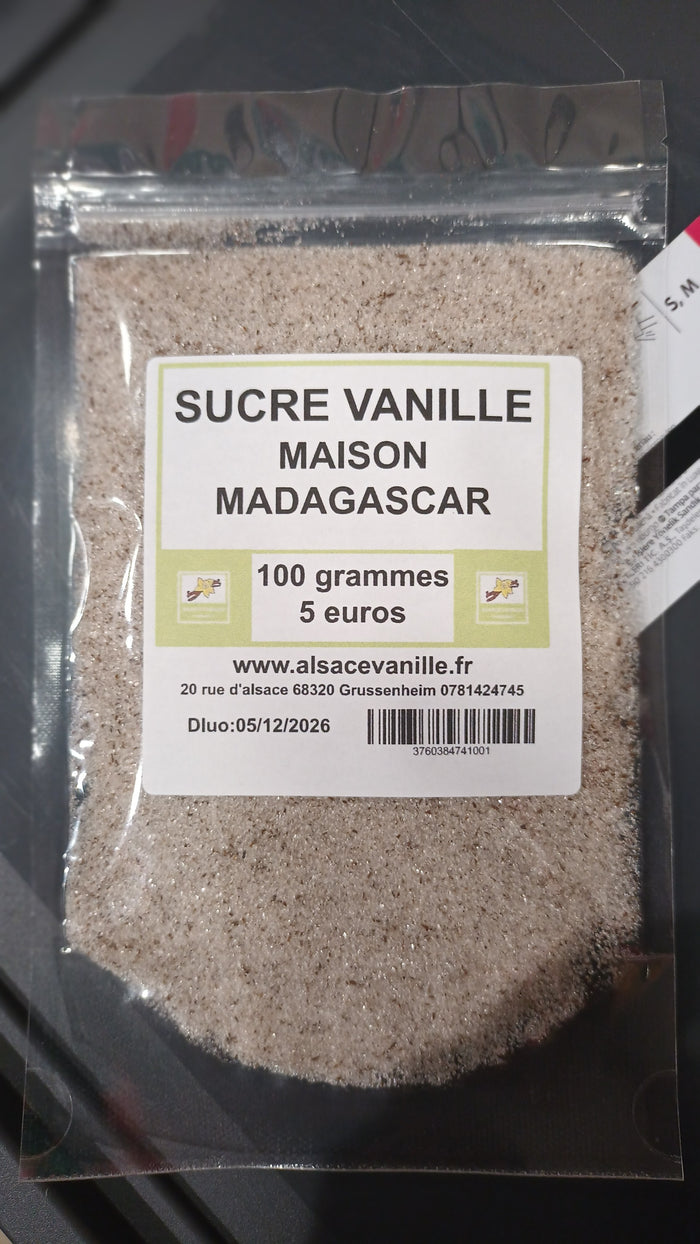 Sucre Vanille Maison à la Vanille de Madagascar – 100g