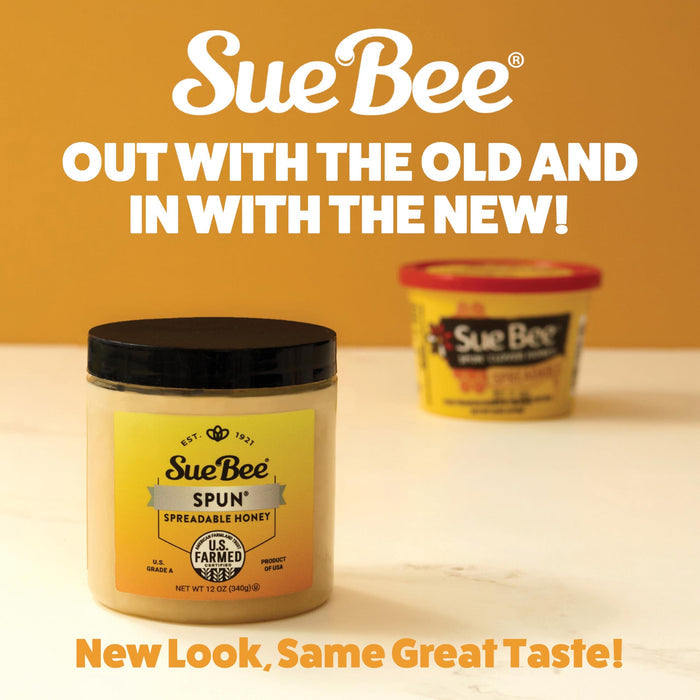 Sue Bee Premium Spun Honey – Pure Whipped Clover Honey, 12 oz SUE BEE