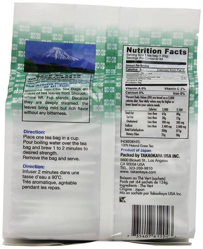 Takaokaya Tea Green Sencha, TeaBags Takaokaya