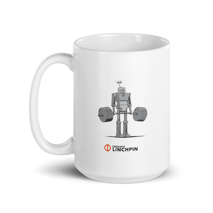 The Super Fitness Robot Deadlift Mug