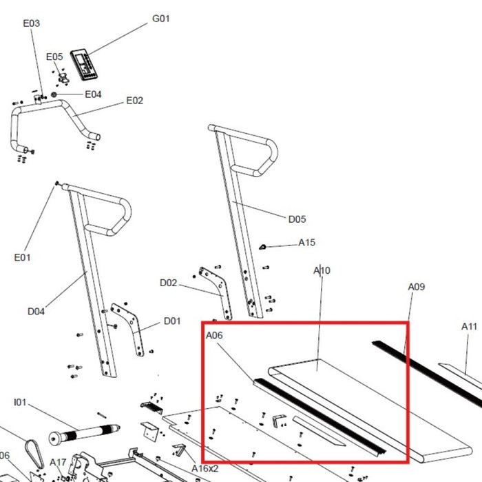 TKR-4000-PT-A06: Left Footboard