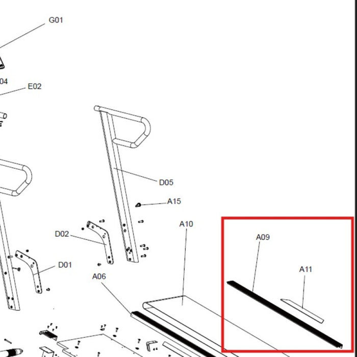 TKR-4000-PT-A09: Right Footboard