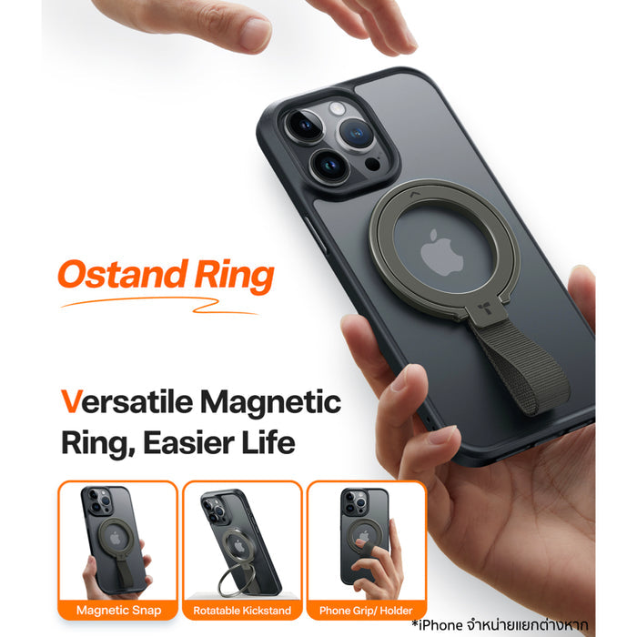 ที่จับมือถือ MagSafe Torras OmniRing-Braided Strap รองรับ iPhone และ Android ตั้งวิดีโอได้ จับถนัด กันตก ใช้งานมือเดียวสะดวก