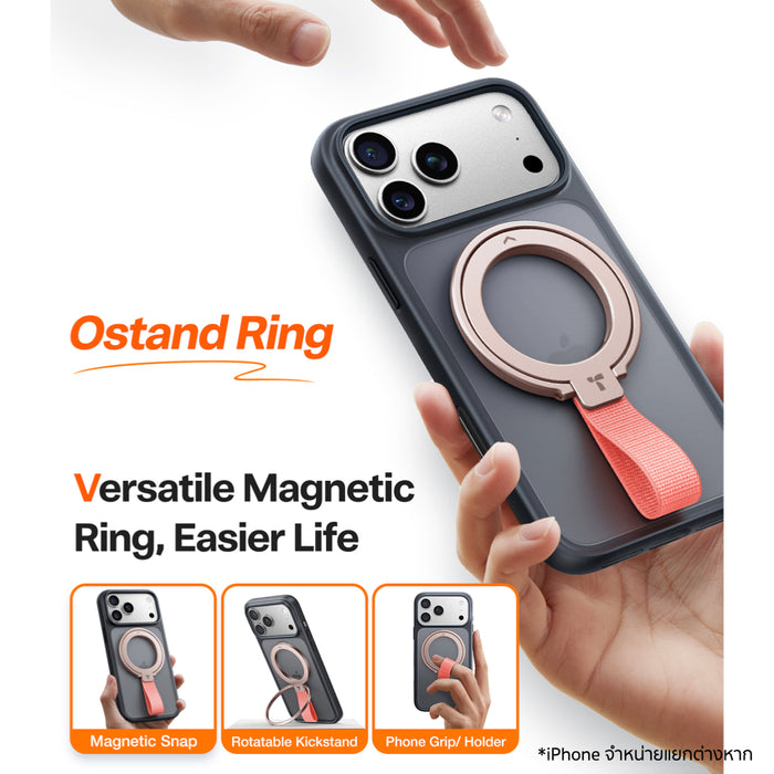 ที่จับมือถือ MagSafe Torras OmniRing-Braided Strap รองรับ iPhone และ Android ตั้งวิดีโอได้ จับถนัด กันตก ใช้งานมือเดียวสะดวก