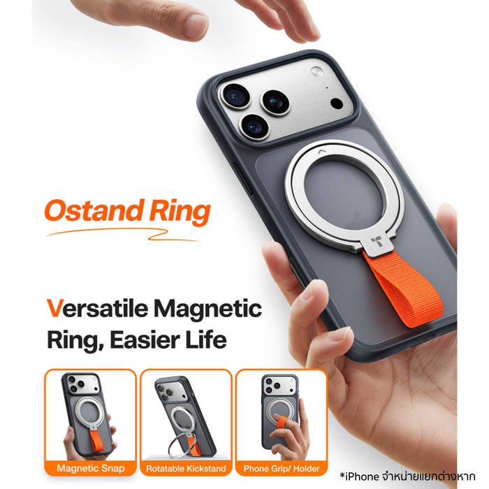 ที่จับมือถือ MagSafe Torras OmniRing-Braided Strap รองรับ iPhone และ Android ตั้งวิดีโอได้ จับถนัด กันตก ใช้งานมือเดียวสะดวก