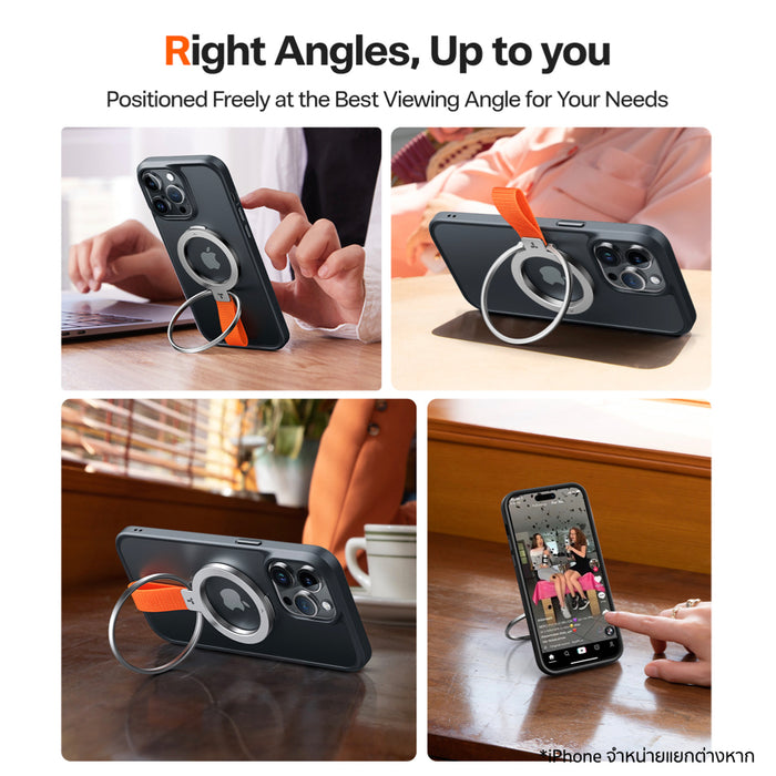 ที่จับมือถือ MagSafe Torras OmniRing-Braided Strap รองรับ iPhone และ Android ตั้งวิดีโอได้ จับถนัด กันตก ใช้งานมือเดียวสะดวก
