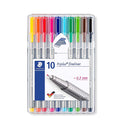 Triplus Fineliner Tip Pen in Staedtler Box - Pack of 10 (Multicolor)