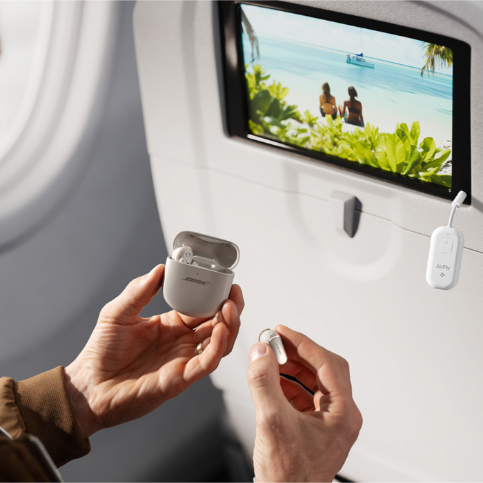 อะแดปเตอร์หูฟังไร้สาย Airfly Pro 2 สี White รองรับ aptX ให้เสียงคุณภาพสูง จากแบรนด์ TWELVE SOUTH