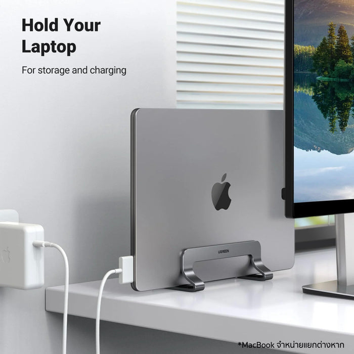 UGREEN Laptop Vertical Stand ขาตั้งโน้ตบุ๊กแนวตั้งอะลูมิเนียม ประหยัดพื้นที่ ปรับความกว้างได้ รองรับ MacBook, HP, Dell และโน้ตบุ๊ก 17.3 นิ้ว