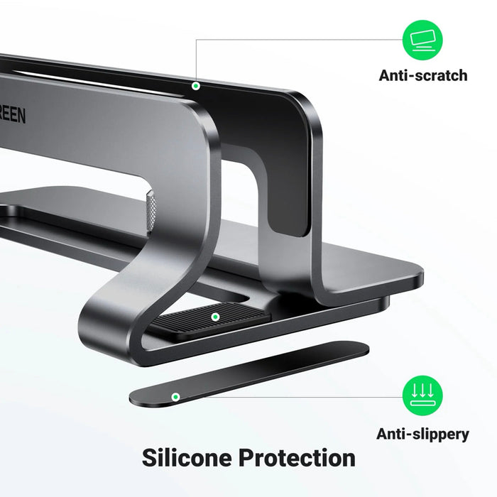 UGREEN Laptop Vertical Stand ขาตั้งโน้ตบุ๊กแนวตั้งอะลูมิเนียม ประหยัดพื้นที่ ปรับความกว้างได้ รองรับ MacBook, HP, Dell และโน้ตบุ๊ก 17.3 นิ้ว