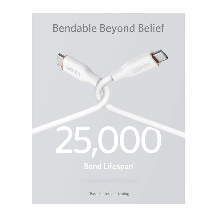 สายชาร์จ USB-C to USB-C รุ่น 643 ยาว 3 ฟุต สายแบบ Flow Silocone - White
