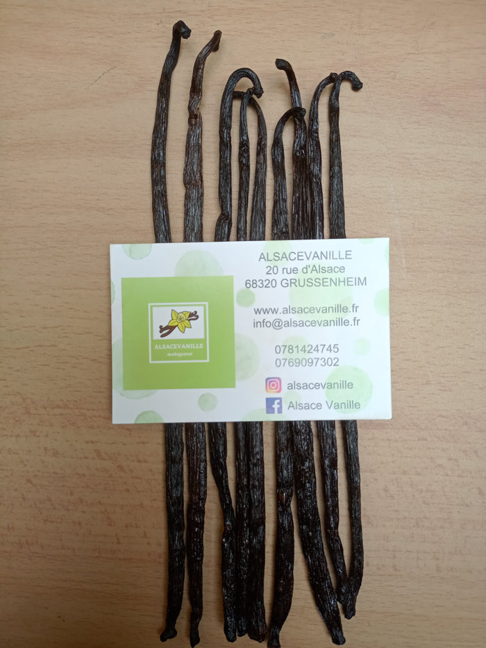 Vanille Bourbon Sèche Madagascar 10 Gousses – 16-20 cm
