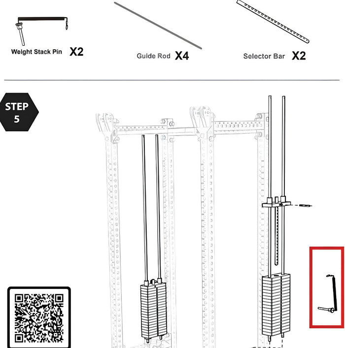 Weight Stack Pin for RX3 3000 Rack