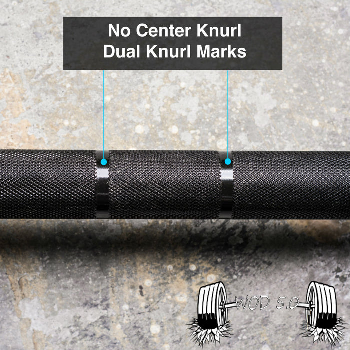 Dual Lifting Marks with No Center Knurl on handle